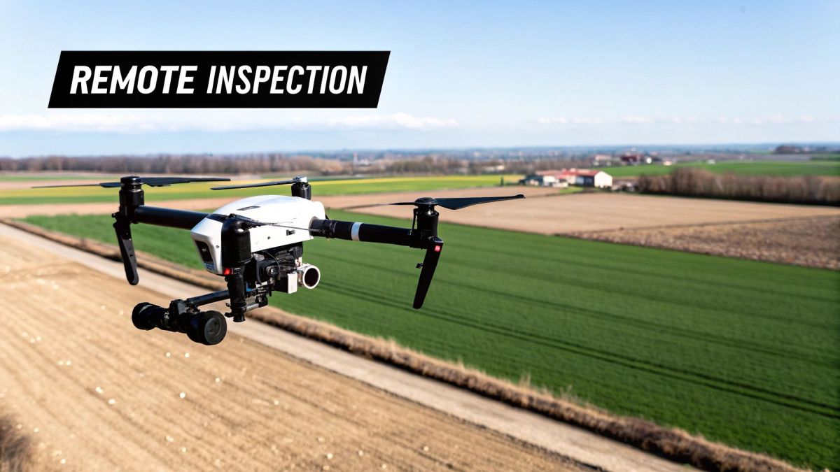 A drone tilt rotor flying over rugged Australian terrain, highlighting its use in remote areas.
