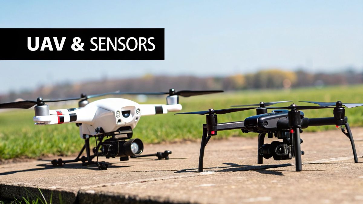 A UAV for mapping flying over a field