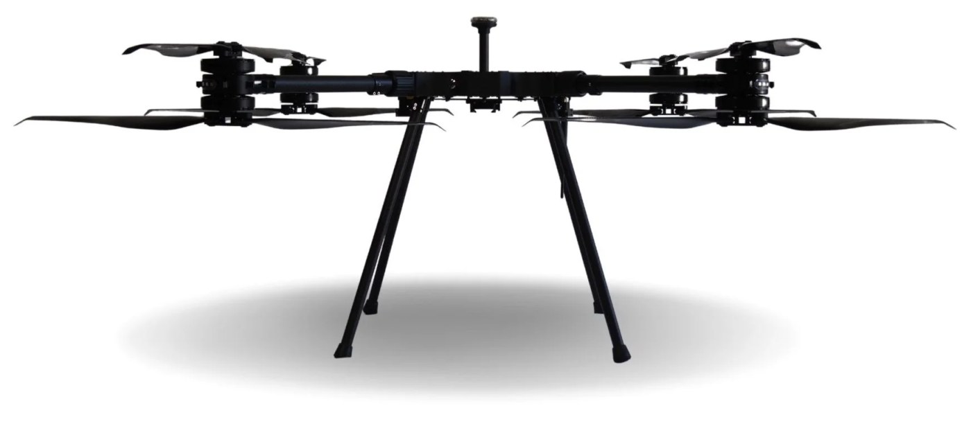 Kestrel X8 configuration with two coaxial motors on each of its four arms